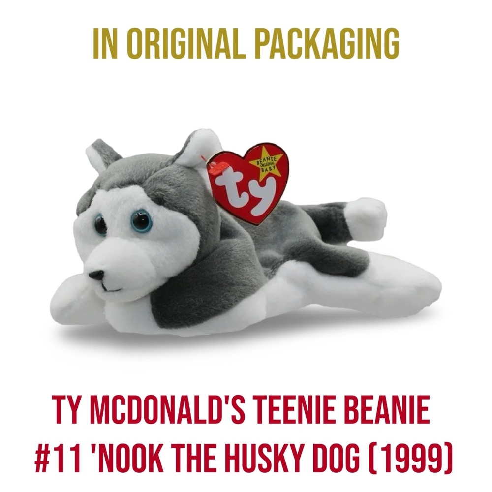 TY McDonald's Teenie Beanie - #11 'NOOK the Husky Dog (1999)